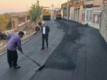 رو‌سازی و آسفالت کوچه سادات در شهر قاهان انجام شد