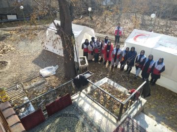 برگزاری دوره آموزش عملی اسکان اضطراری در شهر قاهان با مشارکت دستگاه‌های اجرایی